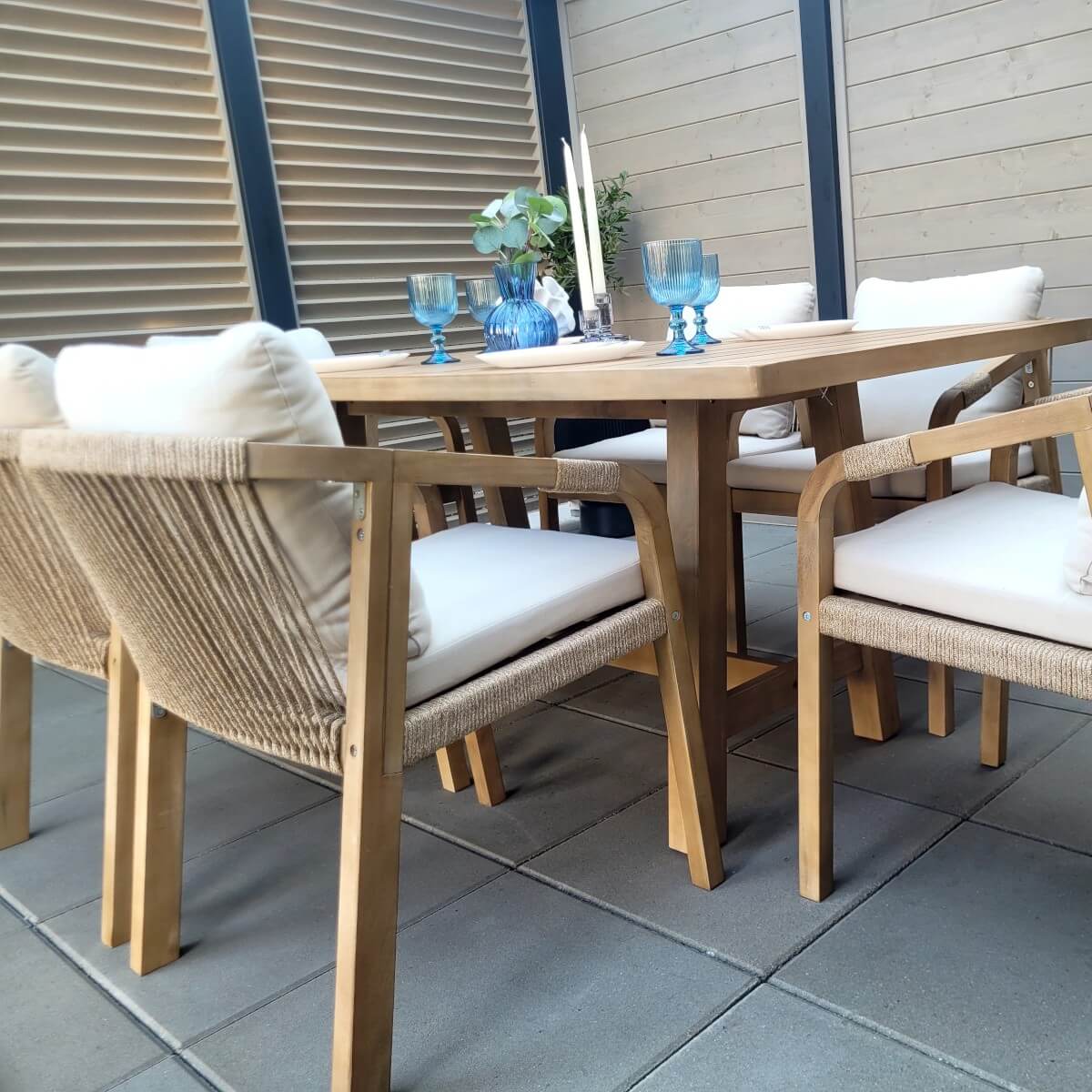 Zestaw mebli jadalnianych do ogrodu MARIGOLD 6+1 dining - FURRORE zdjęcie realizacji 6