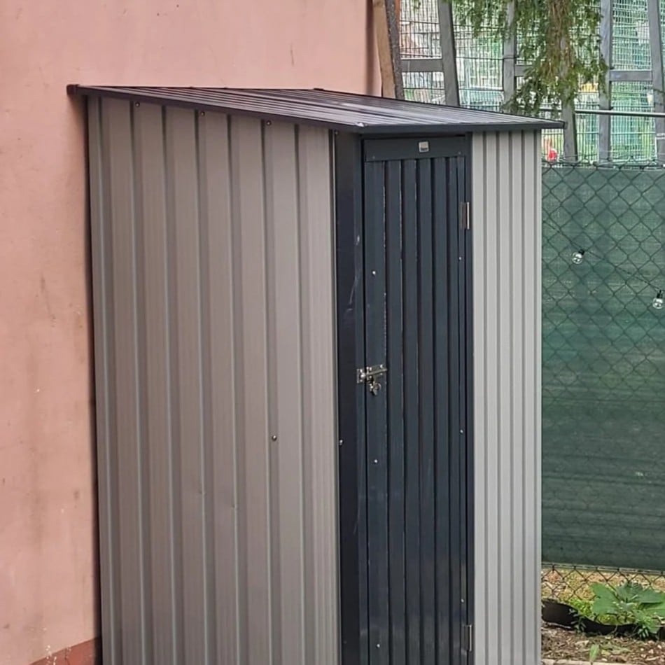 Metalowa szopka ogrodowa KENT 143x89cm Light Grey - HARDMAISTER zdjęcie realizacji 1