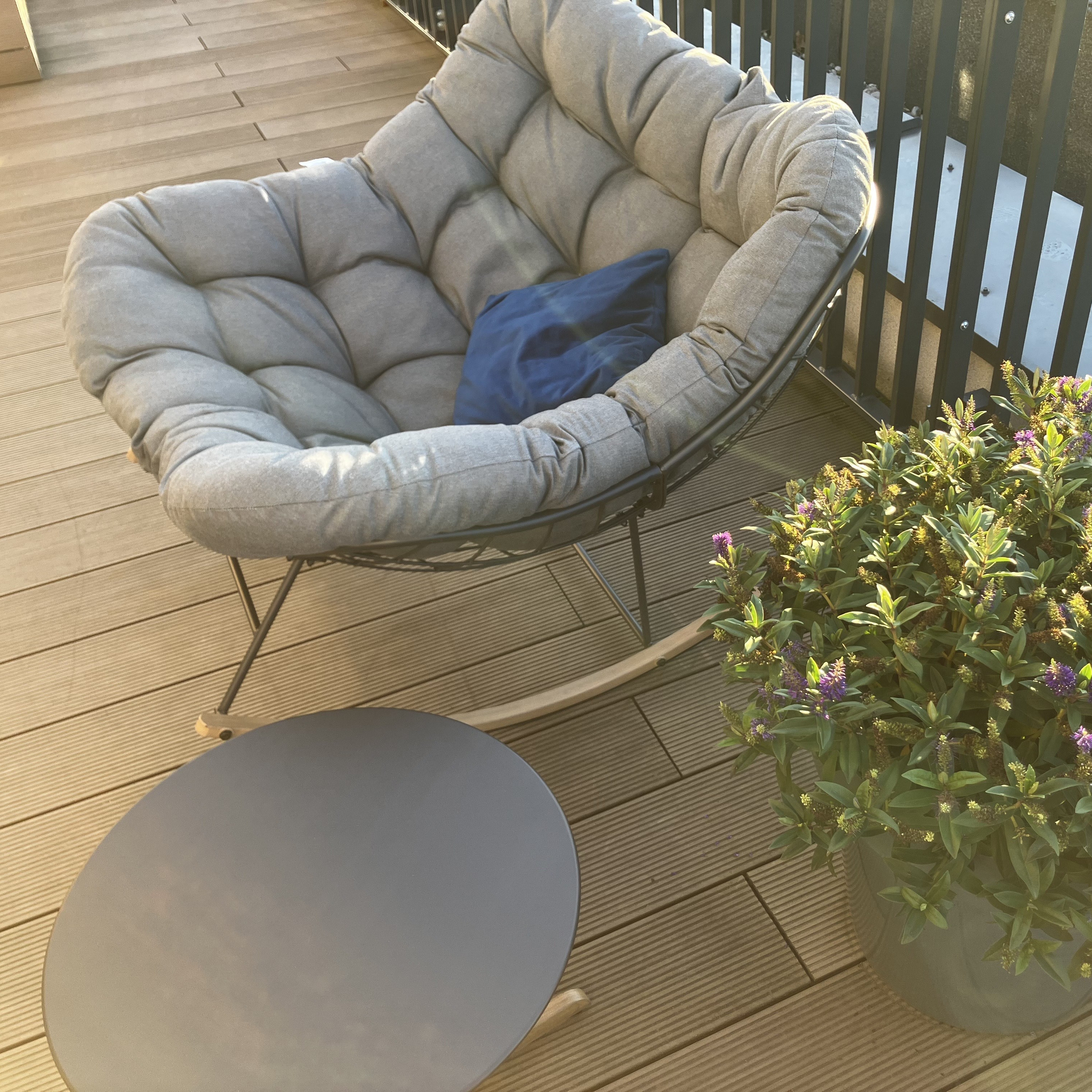 Zestaw na taras RONDA 1+1 Dark Grey - Bjørkka zdjęcie realizacji 2