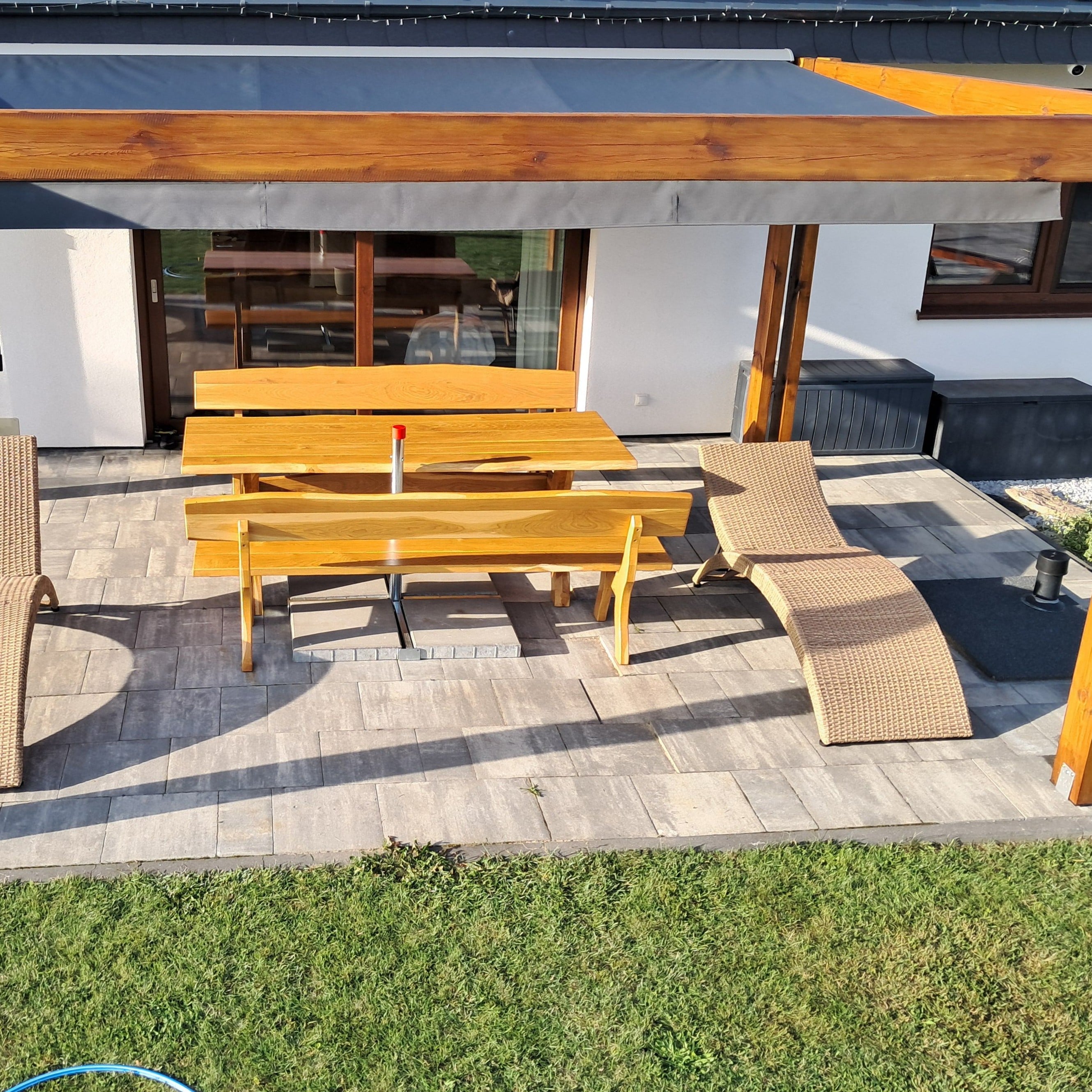 Markiza tarasowa PREMIUM 450x300 Grey - Gutroof zdjęcie realizacji 2