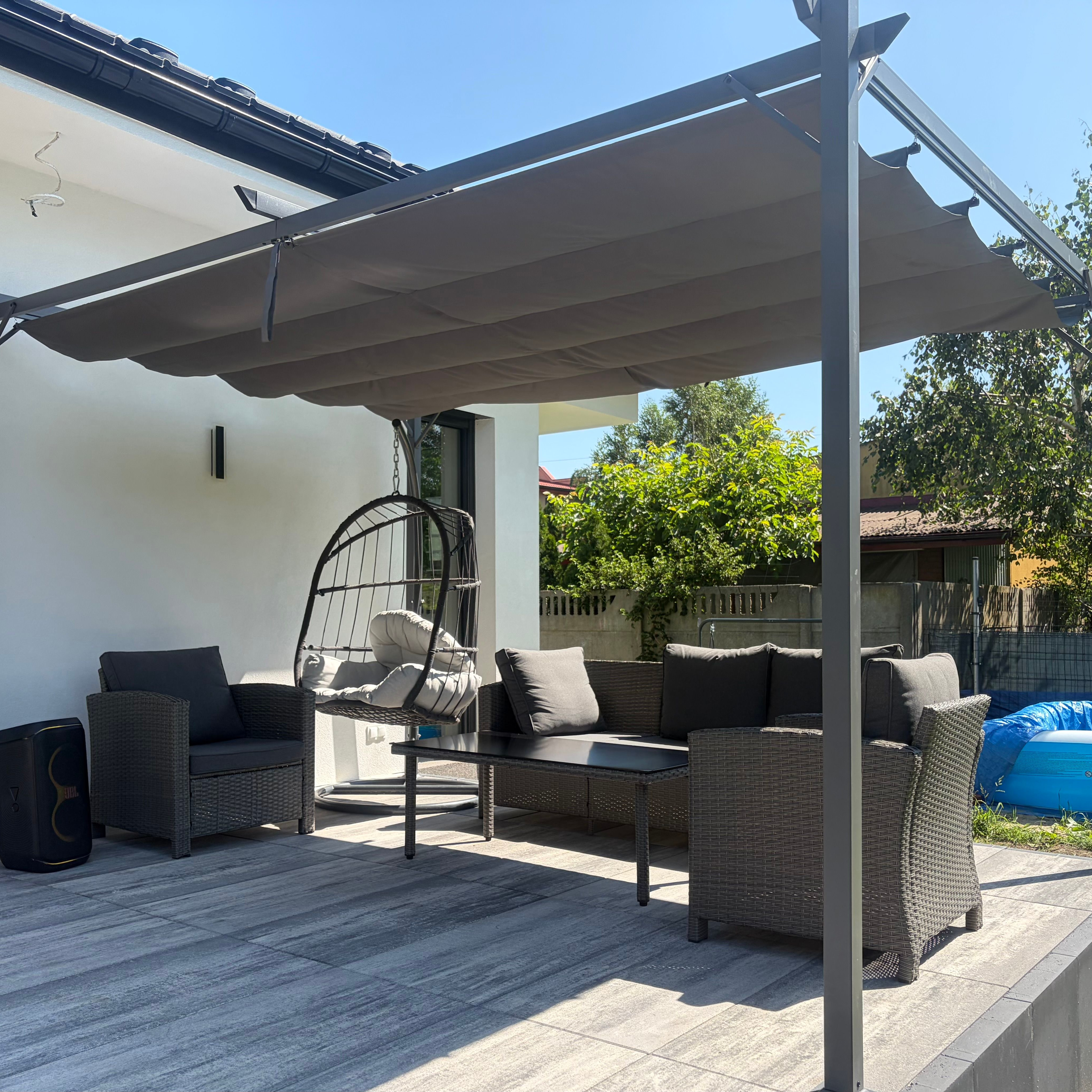 Pergola na taras SPRINT 3x4 Anthracite/Grey - HARDMAISTER zdjęcie realizacji 1