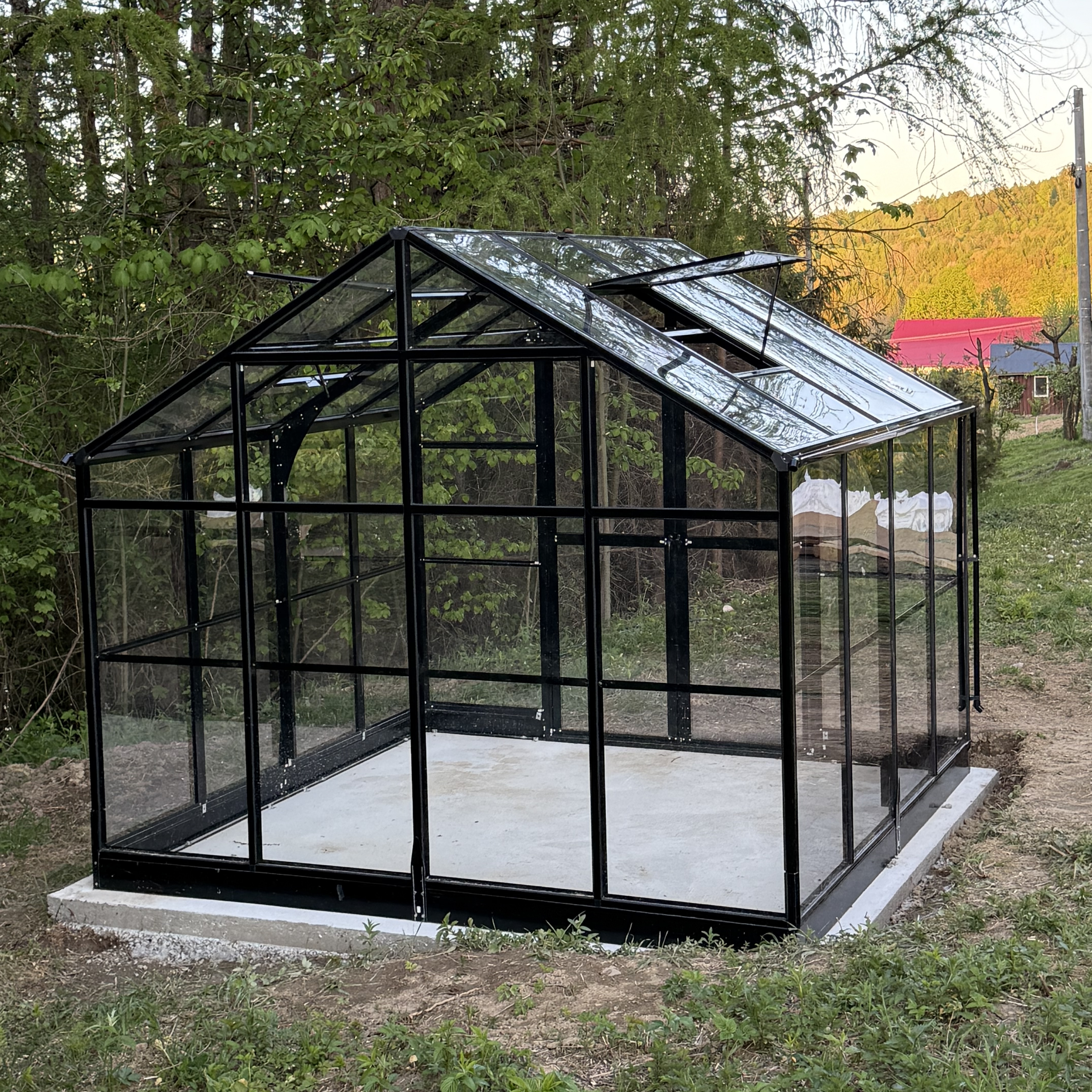 Szklarnia poliwęglanowa PREMIUM Solid PC 278x278cm Black - Cultivo zdjęcie realizacji 10