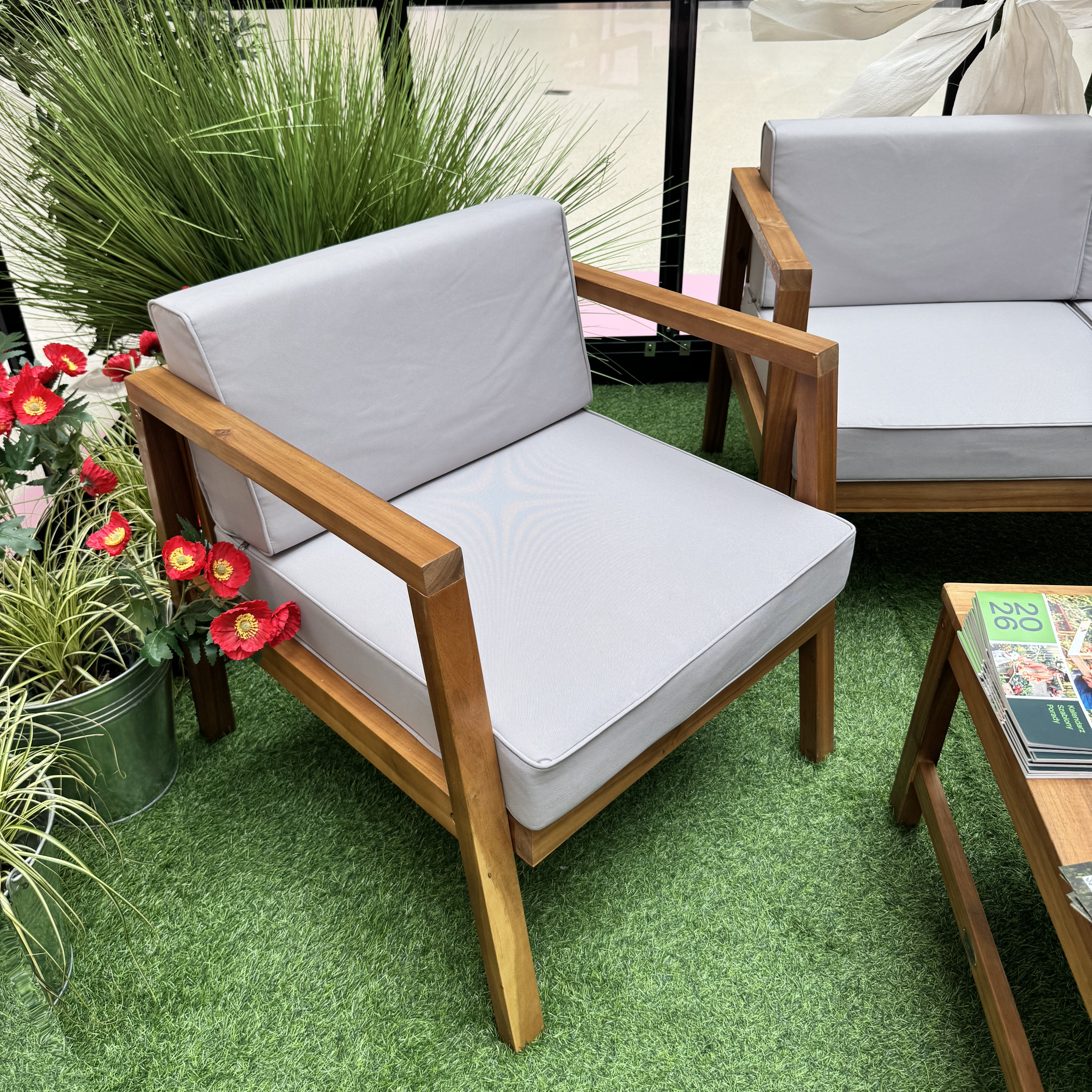Zestaw mebli wypoczynkowych MALMO CAFFE Acacia Wood - Bjørkka zdjęcie realizacji 5