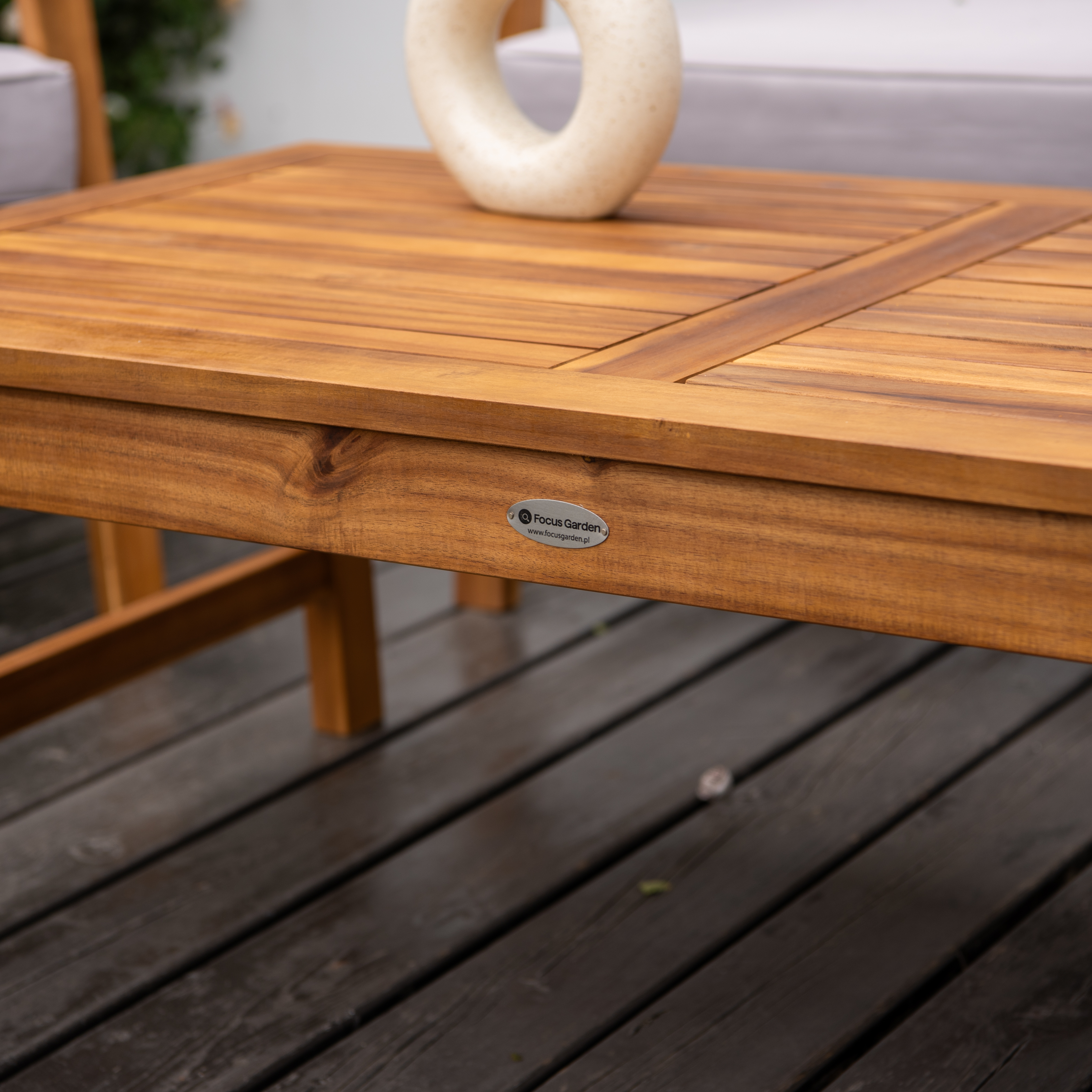 Zestaw mebli wypoczynkowych MALMO CAFFE Acacia Wood - Bjørkka zdjęcie realizacji 4
