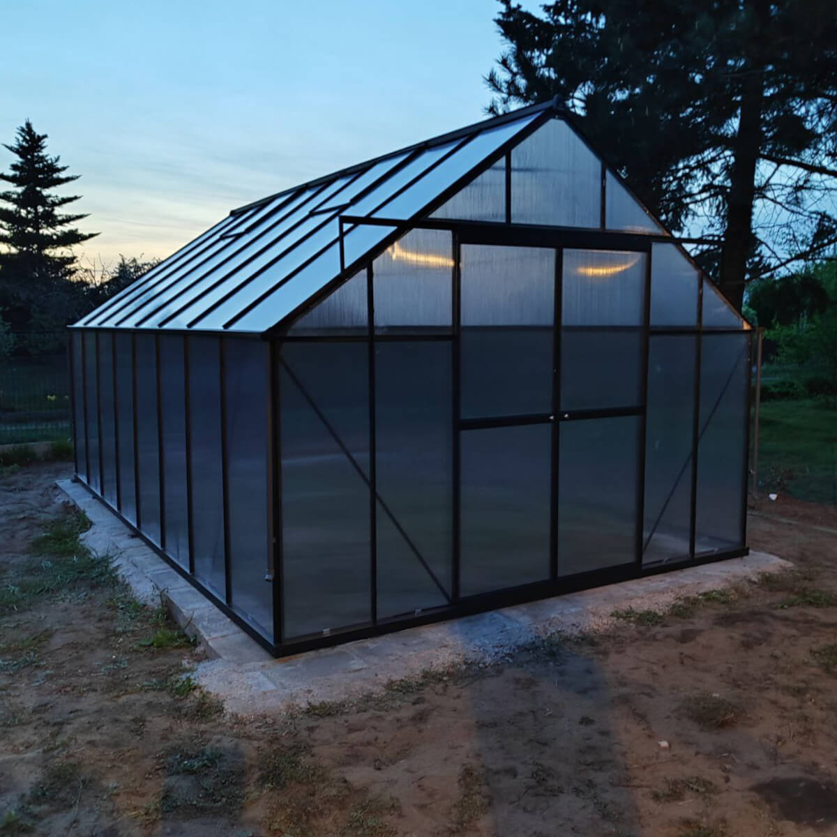 Szklarnia ogrodowa z poliwęglanu Slide-In NEW 305x489cm Silver - Cultivo zdjęcie realizacji 10