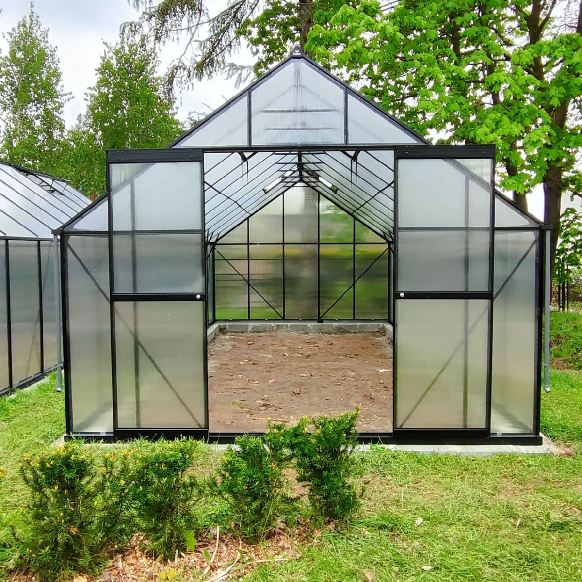Szklarnia ogrodowa z poliwęglanu Slide-In NEW 305x489cm Silver - Cultivo zdjęcie realizacji 4