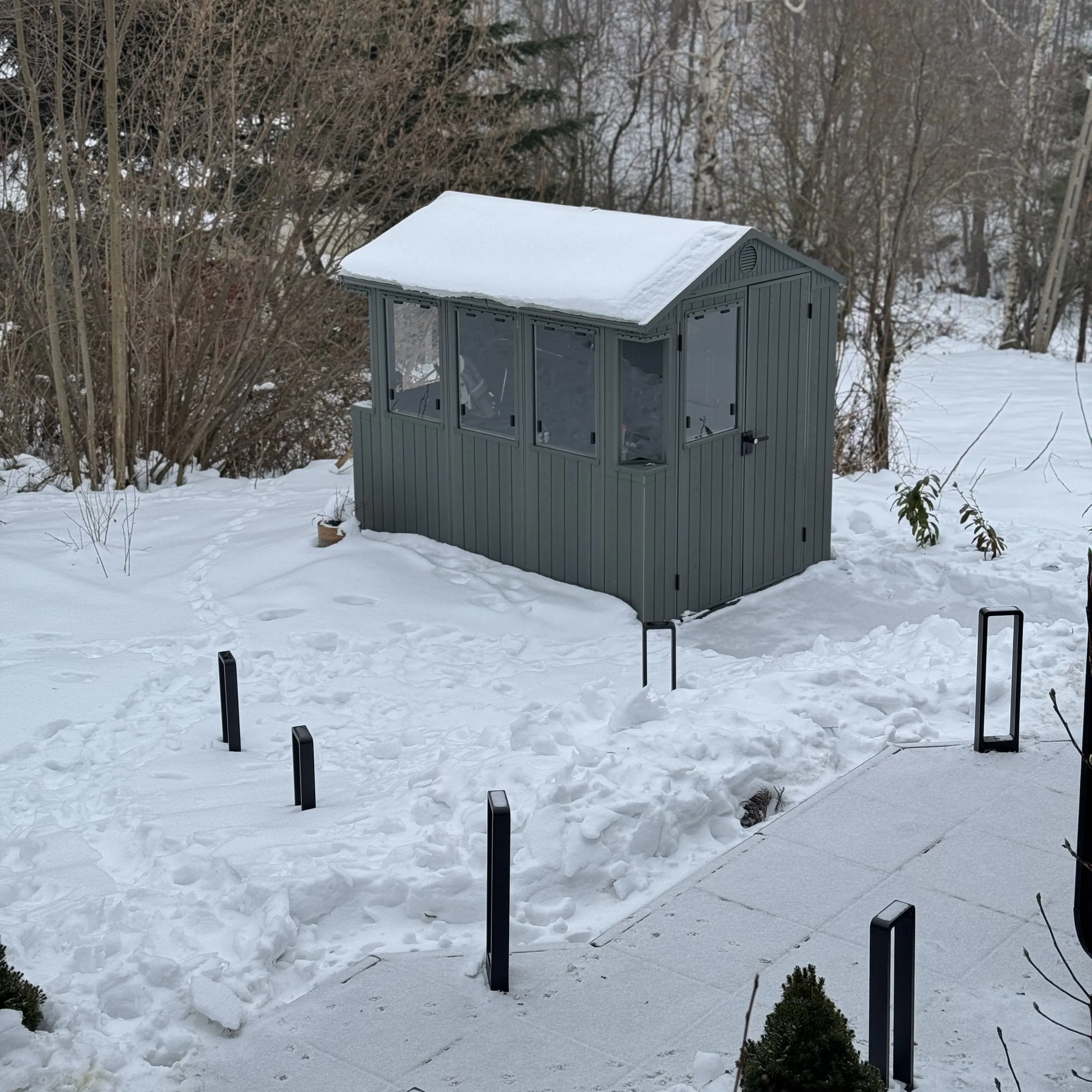 Domek narzędziowy ze szklarnią 2w1 POTTING SHED 6x8 zielony - 190x244cm - Keter zdjęcie realizacji 9