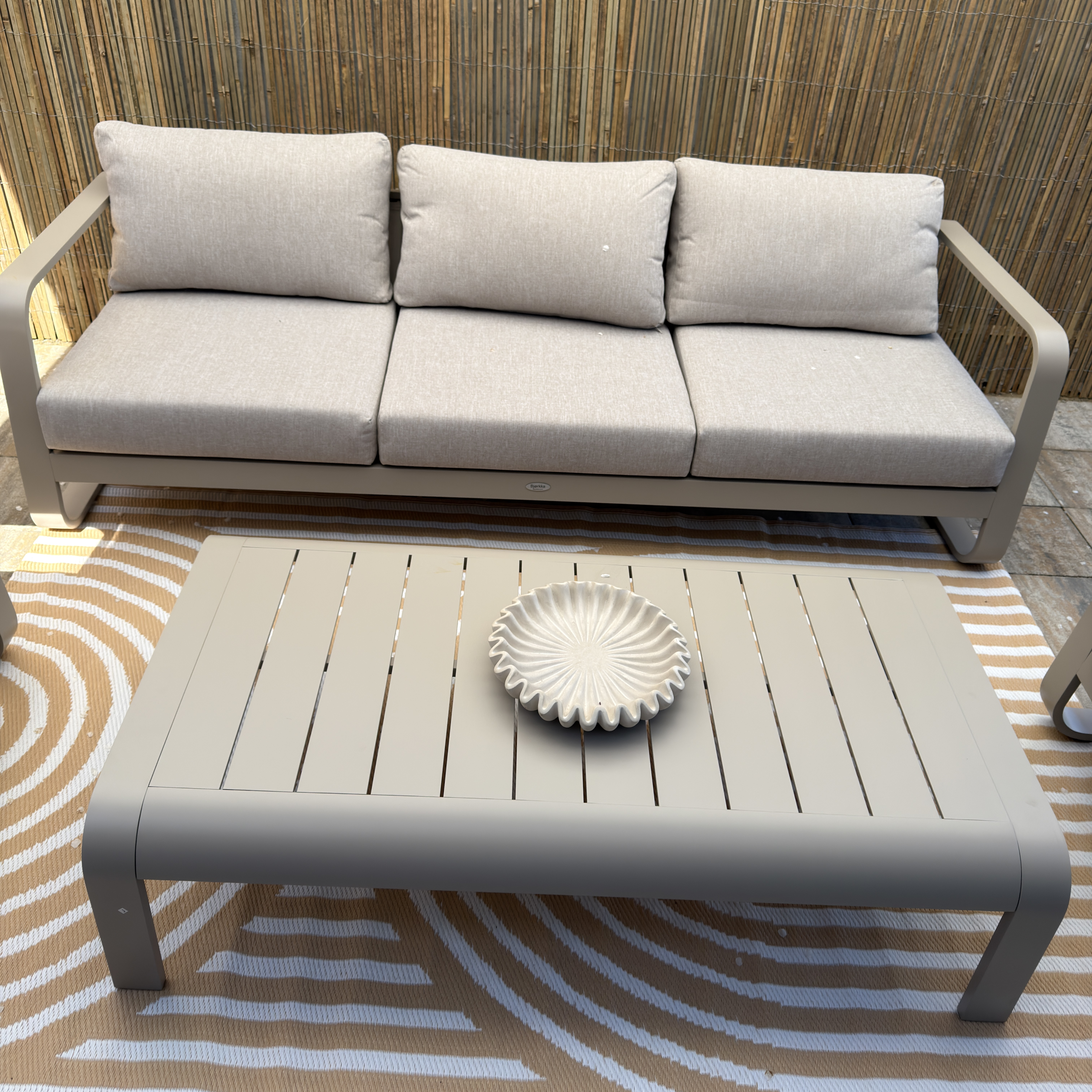 Zestaw mebli ogrodowych ANTALYA CAFFE Light Beige - Bjørkka zdjęcie realizacji 4
