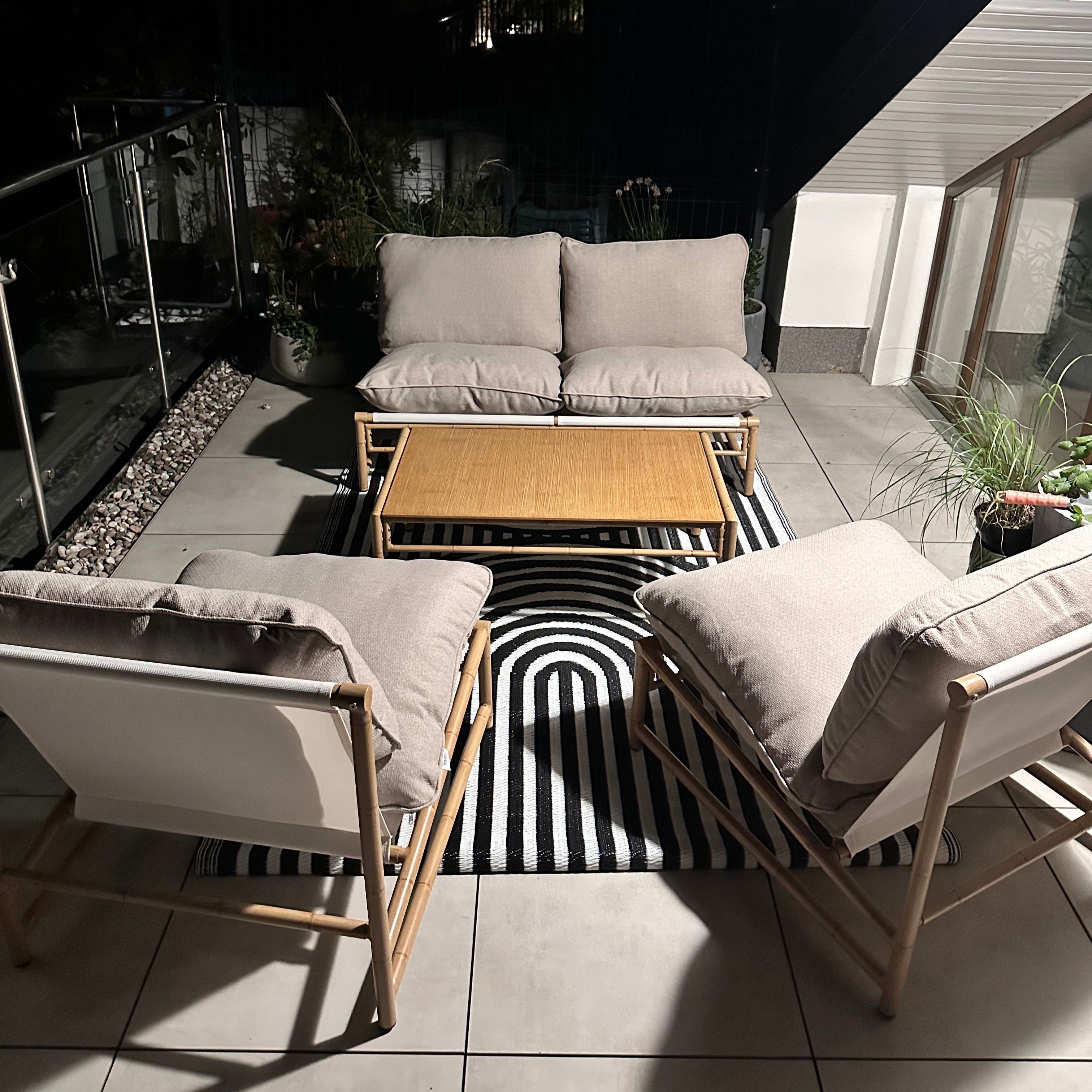 Zestaw ogrodowy MAKANI CAFFE Grey/Beige - Bjørkka zdjęcie realizacji 2