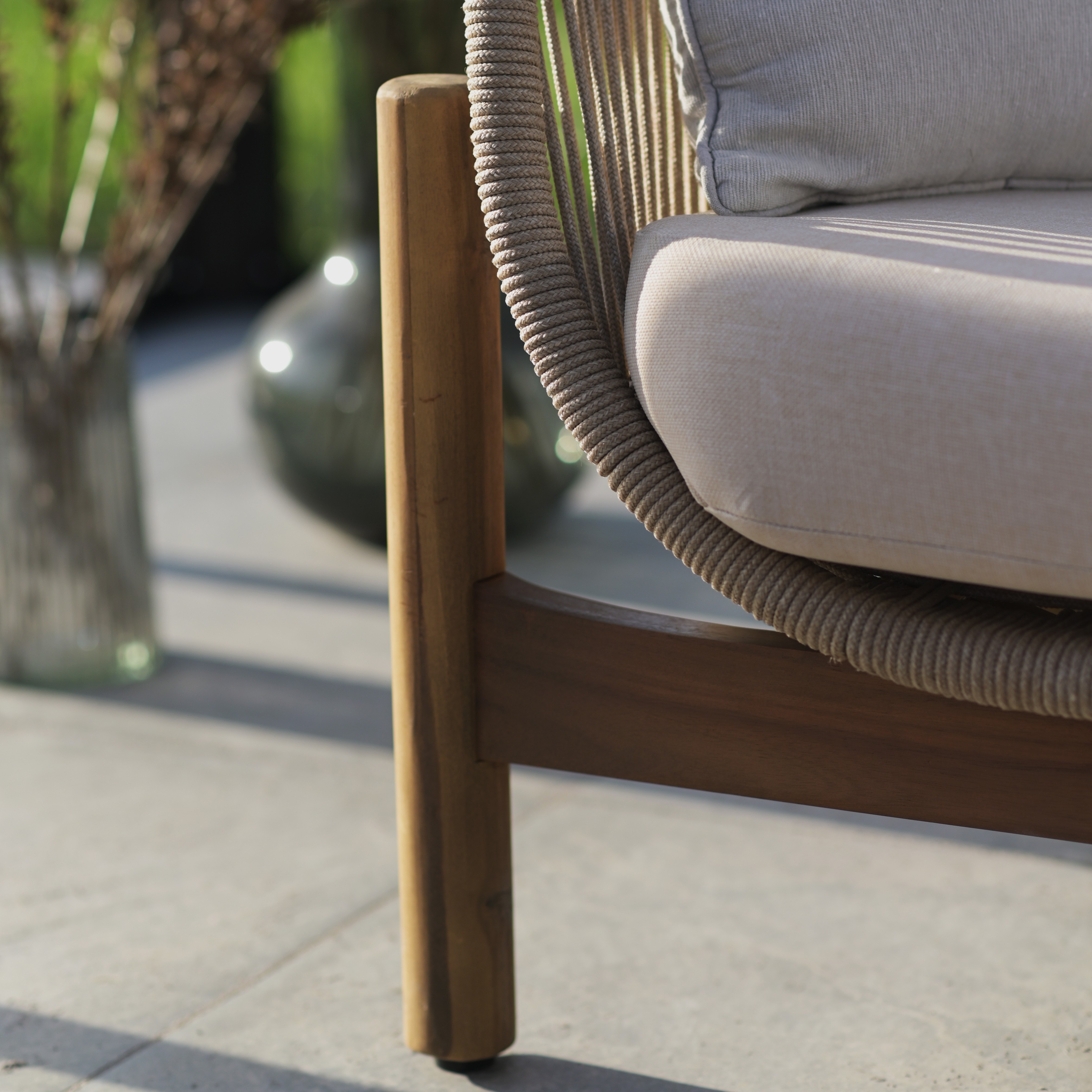Zestaw mebli na taras BERGEN CAFFE MAX Acacia Wood - Bjørkka zdjęcie realizacji 4