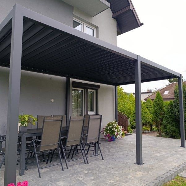 Pergola ogrodowa PRIMARY 3x5.8 Anthracite - Gutroof zdjęcie realizacji 13