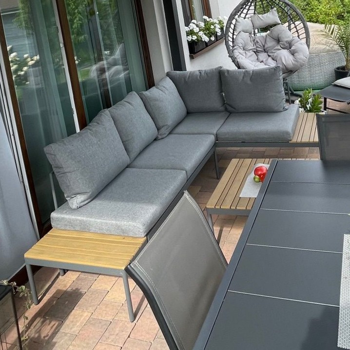 Narożnik tarasowy FREEMONT Dark Grey - Bjørkka zdjęcie realizacji 6