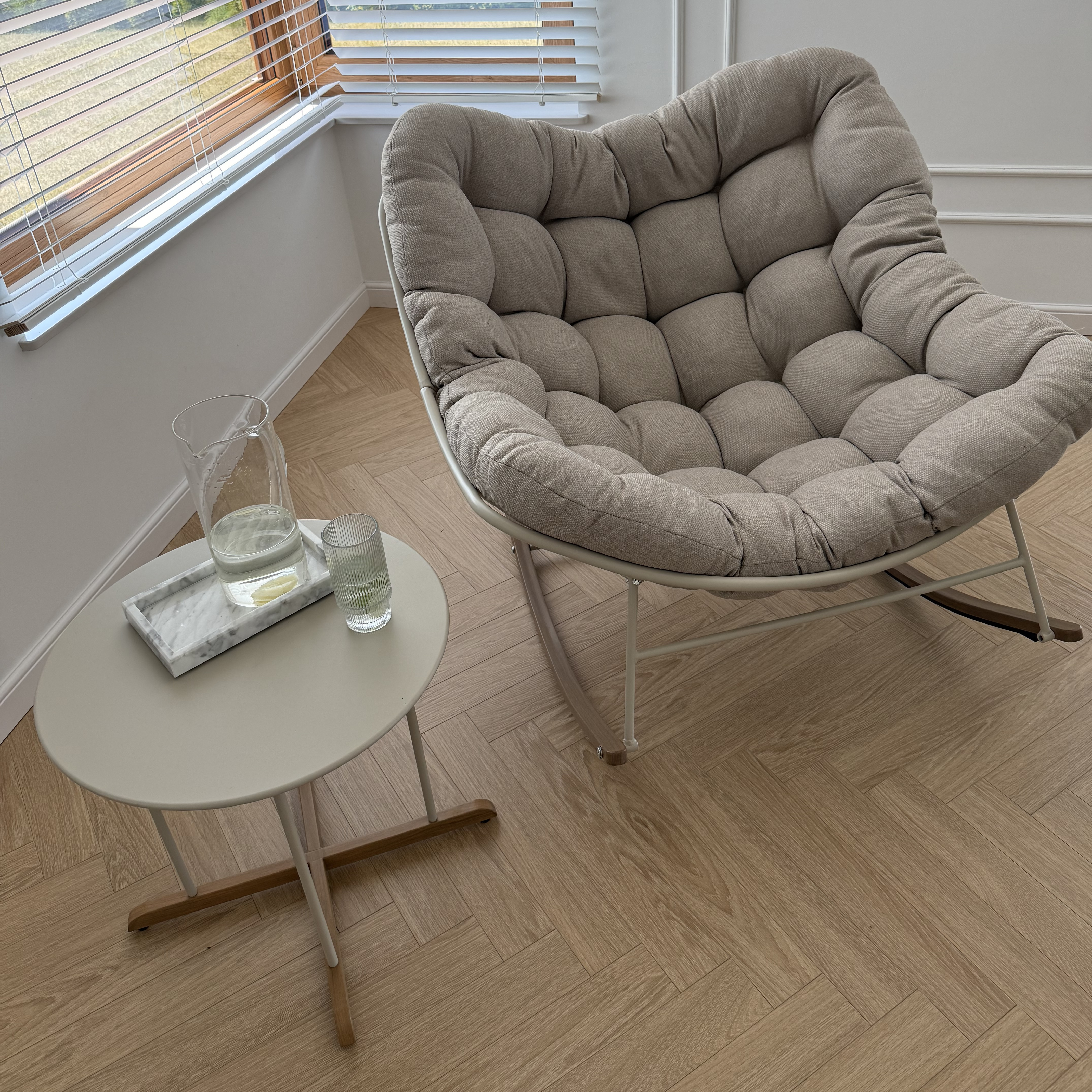 Zestaw na taras RONDA 1+1 Light Beige - BJORKKA zdjęcie realizacji 9