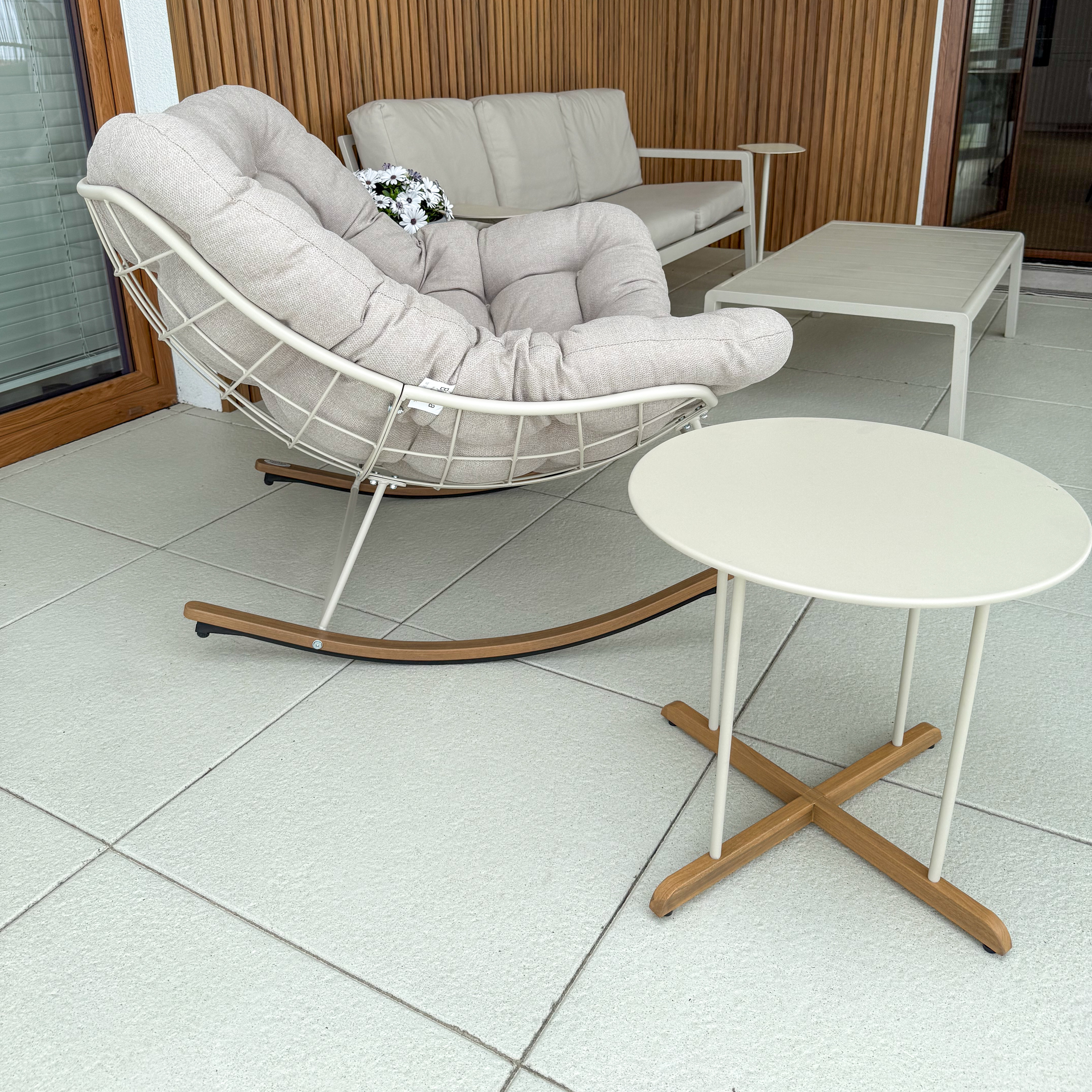 Zestaw na taras RONDA 1+1 Light Beige - BJORKKA zdjęcie realizacji 9