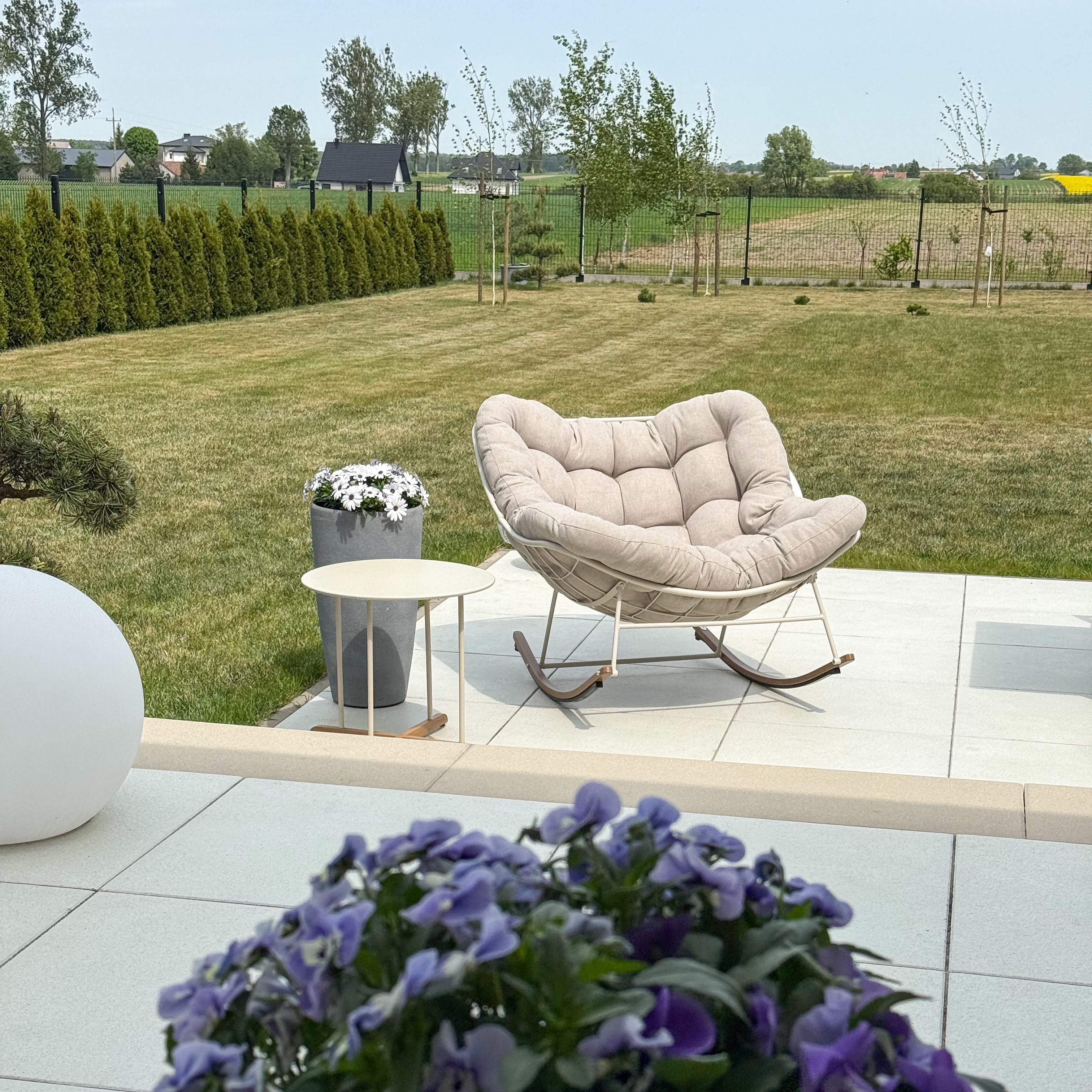 Zestaw na taras RONDA 1+1 Light Beige - BJORKKA zdjęcie realizacji 11