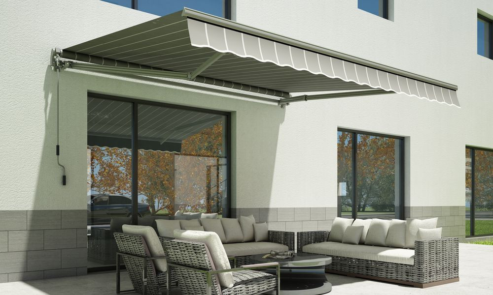 Markiza tarasowa CLASSIC 400x300 Grey/White - Gutroof