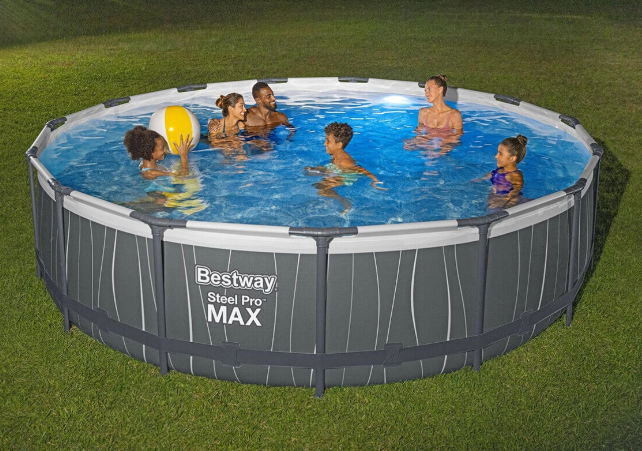 Basen stelażowy z oświetleniem STEEL PRO MAX 4,5x1m - Bestway