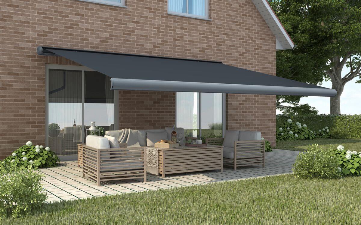 Markiza automatyczna DELUXE AUTOMATIC 400x300, Grey - Gutroof