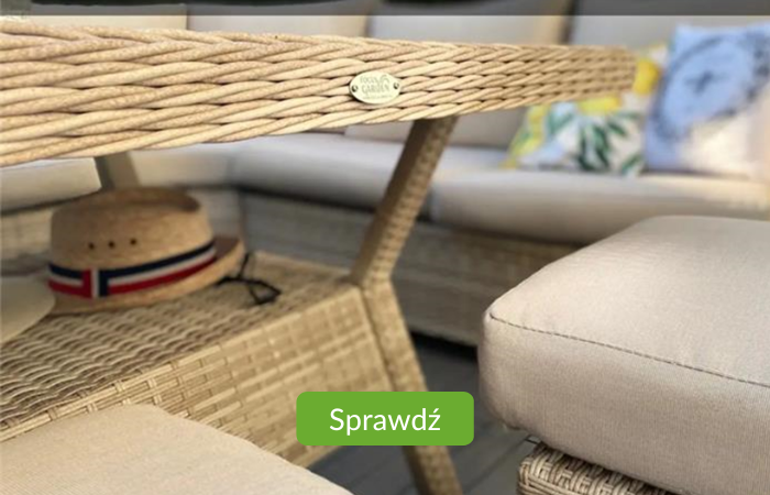 Widok wygodnego narożnika z technorattanu TOLEDO DINING 