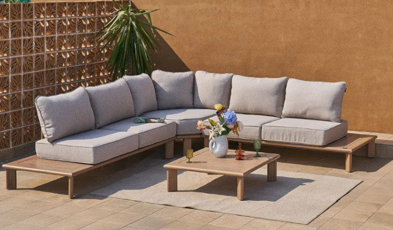 Narożnik ogrodowy MAGELLAN CAFFE Wood Look - Furrore