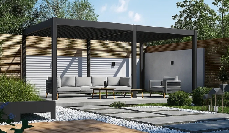 Pergola tarasowa DELUXE 3,6x5,3 Anthracite - Gutroof