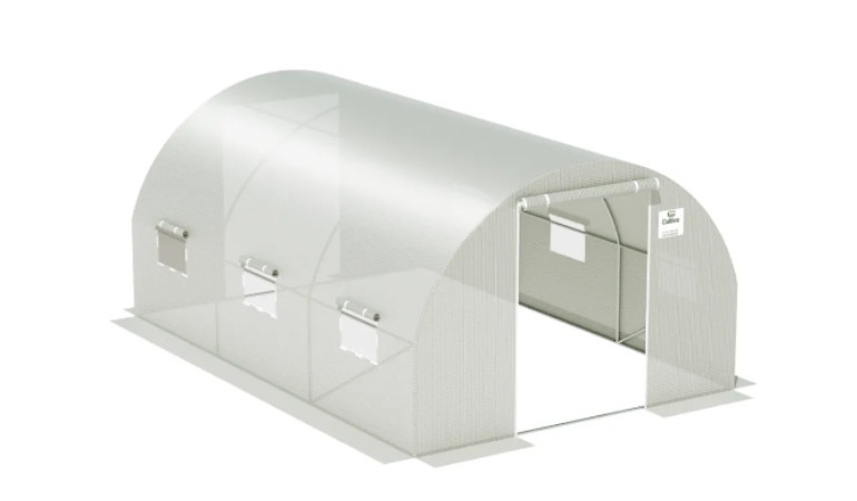 Tunel PODW&Oacute;JNE Drzwi 3x4,5x2 - 13,5m2 Biały - na białym tle