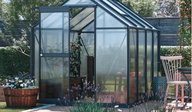 Szklarnia poliwęglanowa Slide-In 183x245cm Black - Cultivo w ogrodzie, zorganizowana, zagospodarowana w skrzynie uprawowe i rośliny