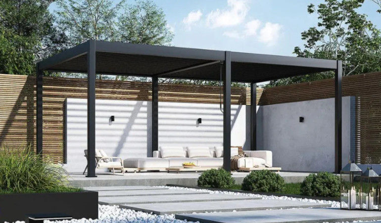 Pergola aluminiowa na taras 3.6x6 DELUXE Anthracite - Gutroof