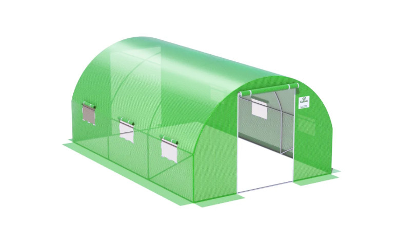 Tunel PODW&Oacute;JNE Drzwi 3x4,5x2 - 13,5m2 Zielony od Cultivo na białym tle