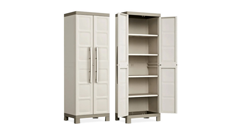 Szafa wielofunkcyjna Keter/Kis EXCELLENCE HIGH CABINET beżowa na białm tle