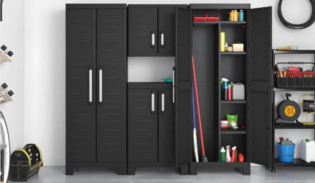 Szafka gospodarcza Keter/Kis DETROIT LOW CABINET w garażu