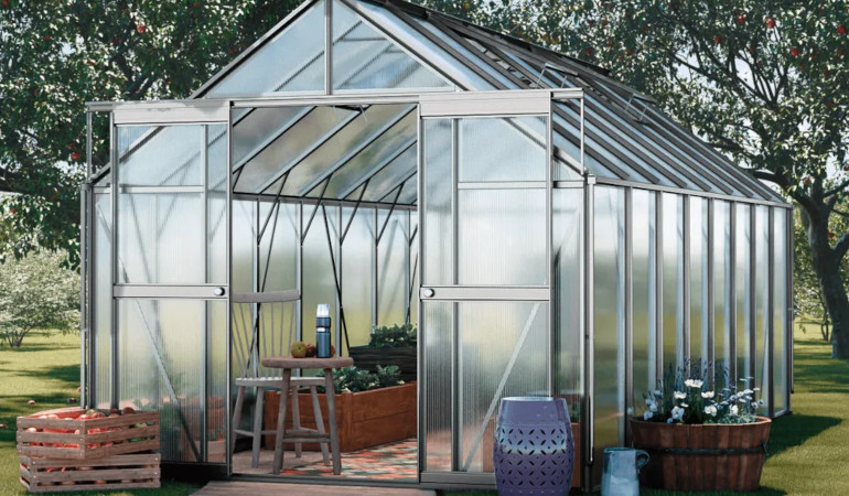 Szklarnia ogrodowa Slide-In 244x490cm Silver - Cultivo w ogrodzie