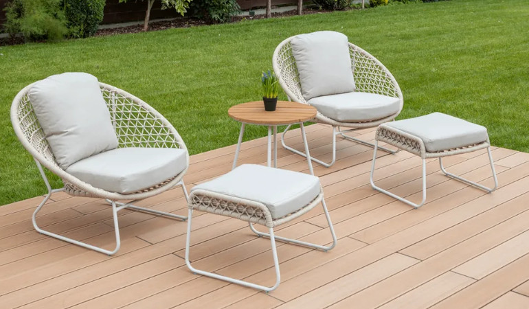 Zestaw mebli wypoczynkowych do ogrodu AMANTI DUO Light Beige - FURRORE