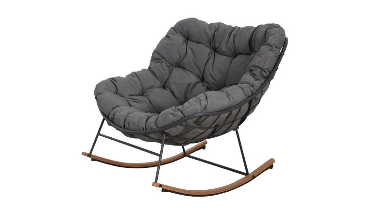 Zestaw na taras RONDA 1+1 Dark Grey - FOCUS GARDEN na białym tle